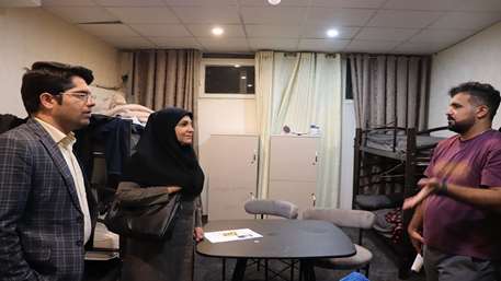  بازدید میدانی معاون فرهنگی و دانشجویی دانشگاه علوم پزشکی سمنان از خوابگاه پسرانه دانشجویان بین‌الملل