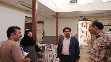  بازدید معاون فرهنگی و دانشجویی دانشگاه علوم پزشکی سمنان از روند ساخت خوابگاه متأهلی جهادیه